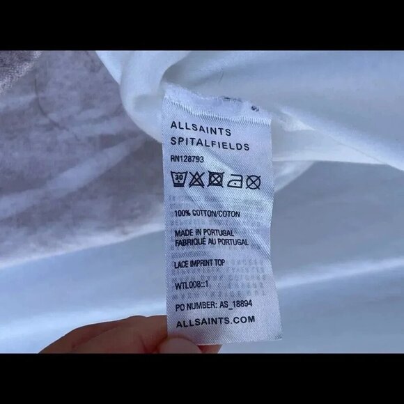 all saints oversize top size 6 - Picture 8 of 10